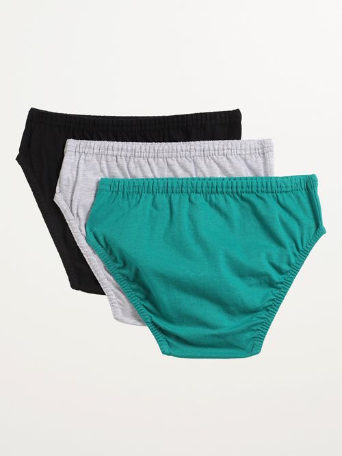 Kit 03 Cuecas Slip Avengers Infantil Para Menino- VERDE/PRETO/MESCLA