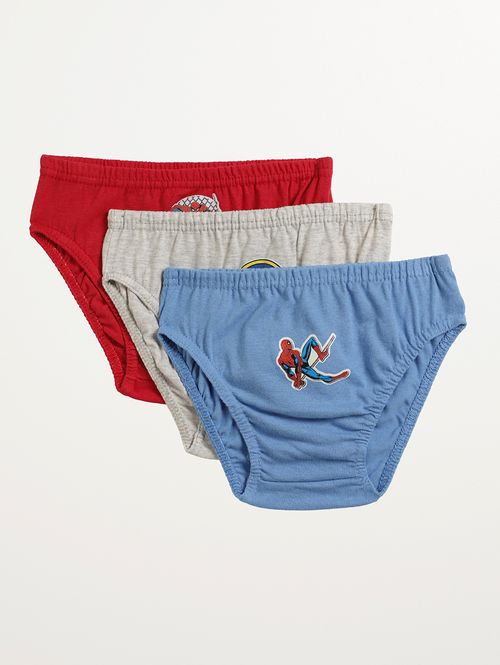 Kit 03 Cuecas Homem Aranha Infantil Para Menino - AZUL/VERMELHO/MESCLA
