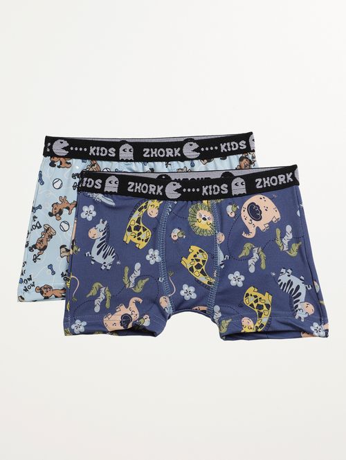 Kit Cueca Boxer Infantil Para Menino - AZUL/MARINHO