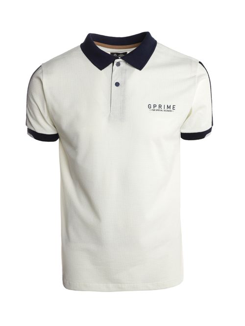 Polo Manga Curta Masculina OFF WHITE