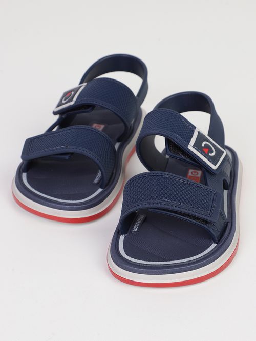Sandália Malaga Cartago Infantil Para Menino- MARINHO/VERMELHO