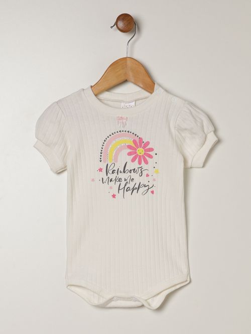 Body Suedine Infantil Para Bebê- OFF WHITE