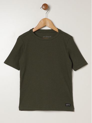 Camiseta Manga Curta Infantil Para Menino - VERDE