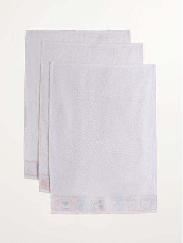 Pano de Copa Chá da Tarde Atlântica BRANCO/ROSA