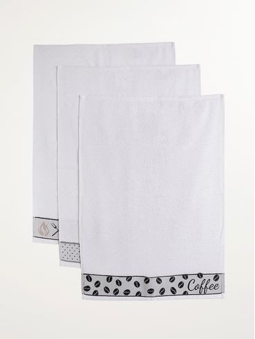 Pano de Copa Kit Do Chef Atlântica BRANCO/PRETO