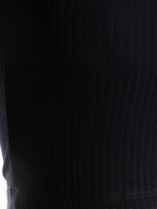 Blusa Canelada Cropped Manga Autentique Feminina PRETO