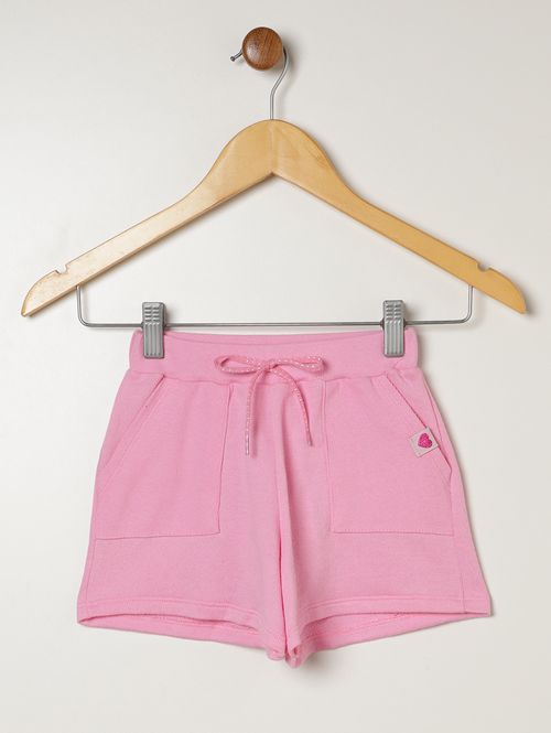 Short Moletinho Infantil Para Menina - ROSA