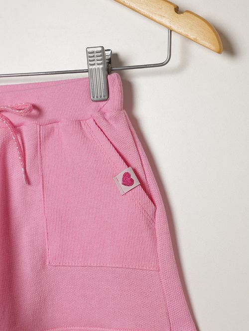 Short Moletinho Infantil Para Menina - ROSA
