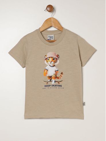 Conjunto Curto Infantil Para Menino - BEGE