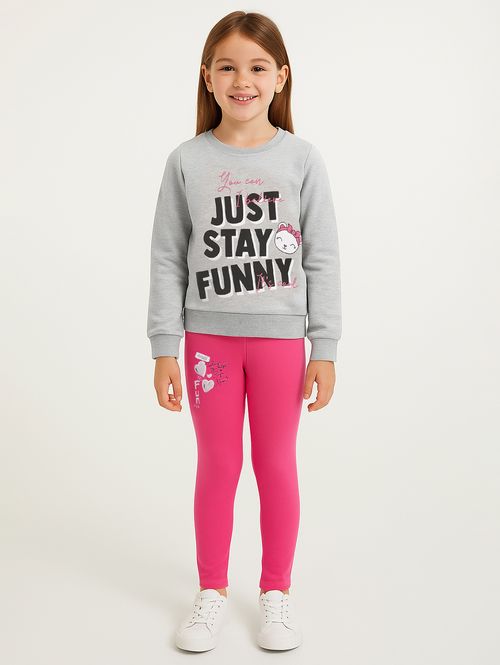 Conjunto Longo Infantil Para Menina - MESCLA