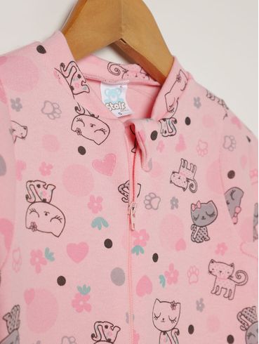 Macacão Suedine Infantil Para Bebê - ROSA