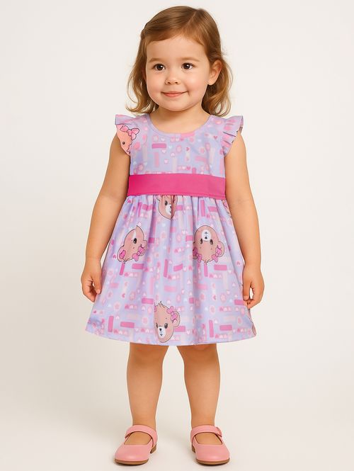 Vestido Infantil Para Menina - ROSA