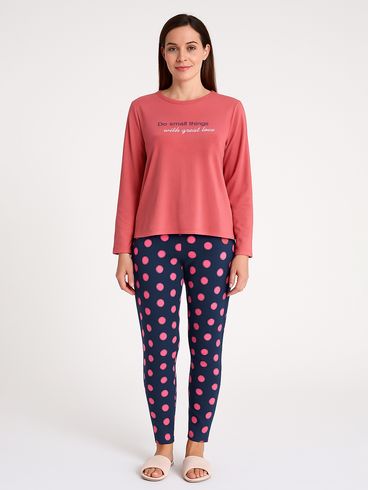 Pijama Longo Feminino ROSE/MARINHO