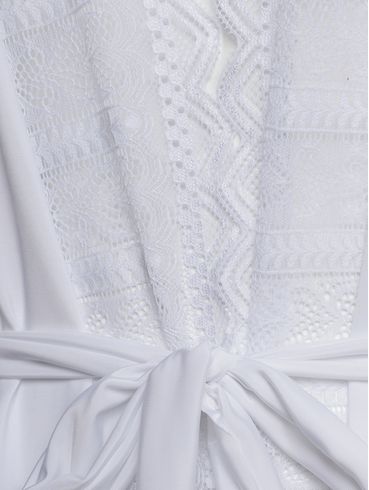 Chambre Microfibra Com Renda Feminino BRANCO