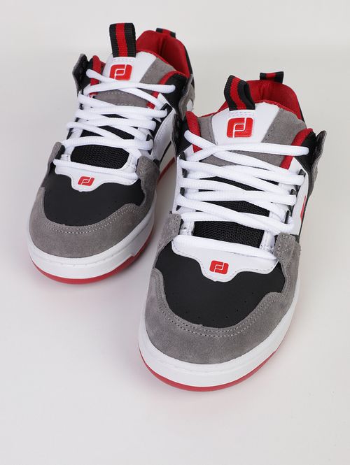 Tênis Casual Ghetto Freeday Masculino CINZA/VERMELHO