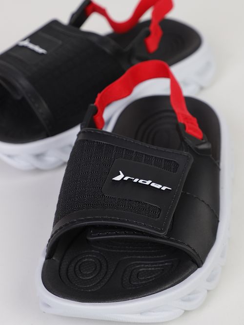 Sandália Power Slide Rider Infantil Para Menino- PRETO/BRANCO