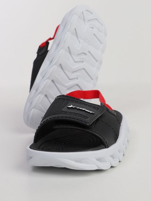 Sandália Power Slide Rider Infantil Para Menino- PRETO/BRANCO