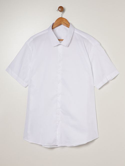Camisa Manga Curta Plus Size Masculina BRANCO