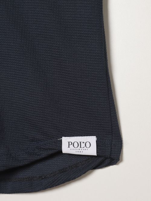 Camisa Malha Waffle Infantil Para Menino - MARINHO