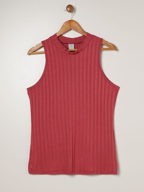 Blusa Gola Alta Plus Size Feminina VINHO