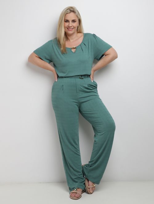 Blusa Manga Curta Autentique Plus Size  Feminina VERDE