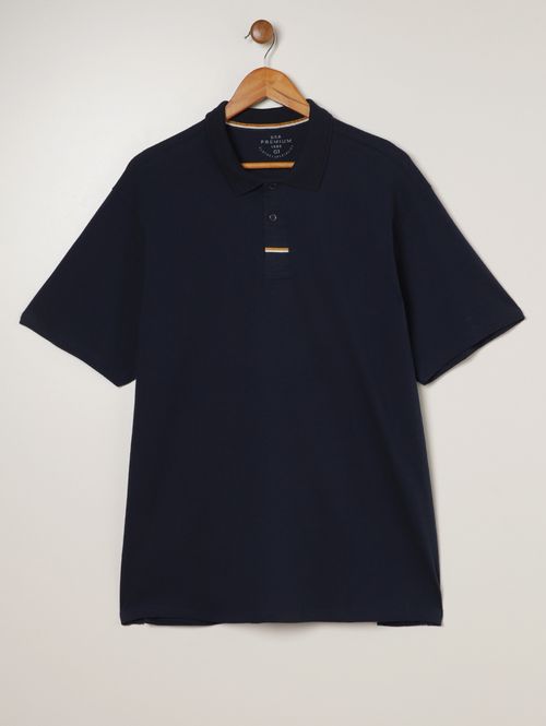 Polo Manga Curta Plus Size Masculina MARINHO