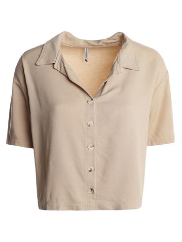 Camisa Manga Curta Feminina BEGE
