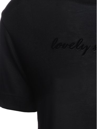 Blusa Tricot Manga Curta Feminina PRETO