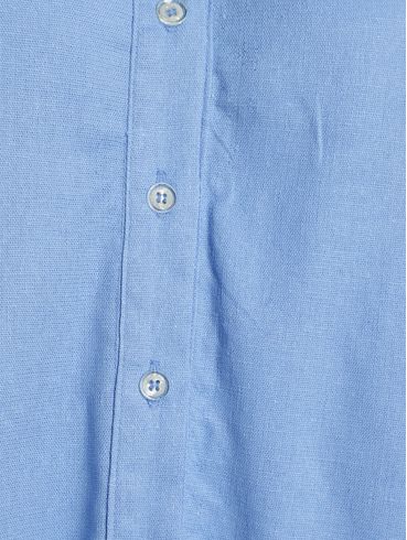 Camisa Linho Oversized Autentique Feminina AZUL