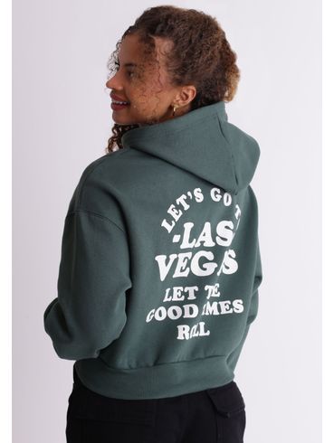 Moletom cropped estampa Las Vegas