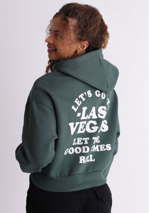 Moletom cropped estampa Las Vegas
