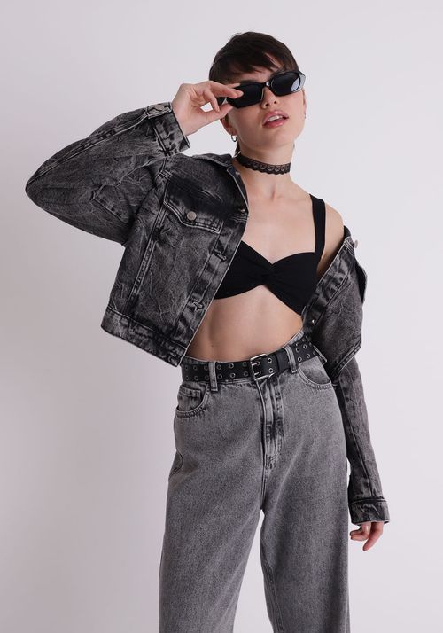 Blusa top com decote transpassado