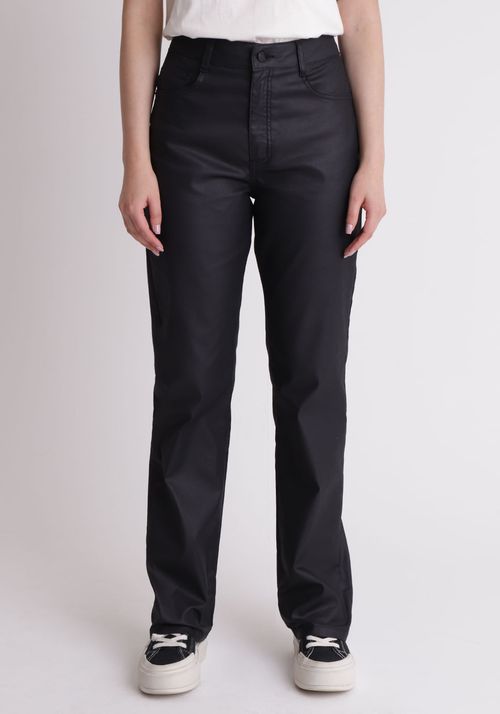 Calça de Sarja Reta Resinada
