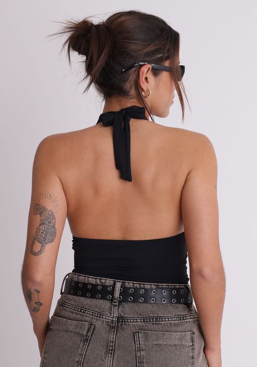 Blusa frente única com amarração