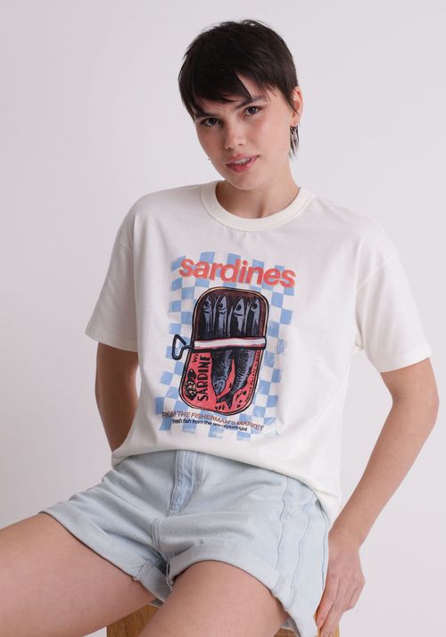 Camiseta estampada sardines