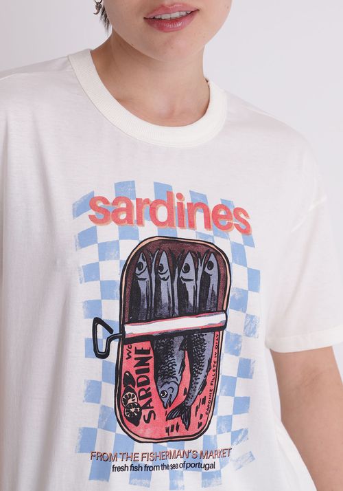 Camiseta estampada sardines