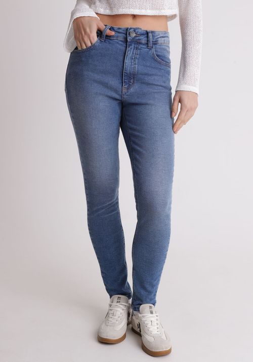 Calça jeans skinny marmorizada
