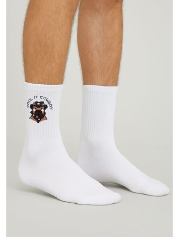 Meia estampada cowboy