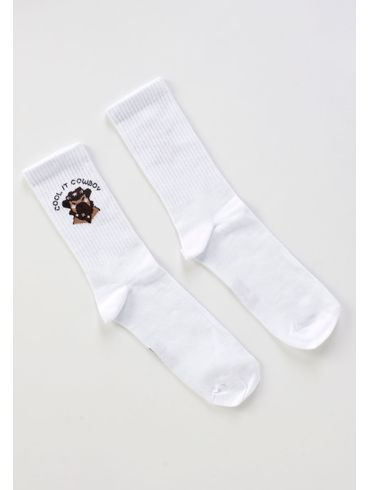 Meia estampada cowboy