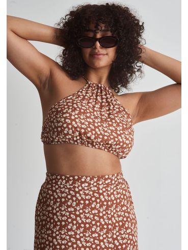 Blusa top estampa floral