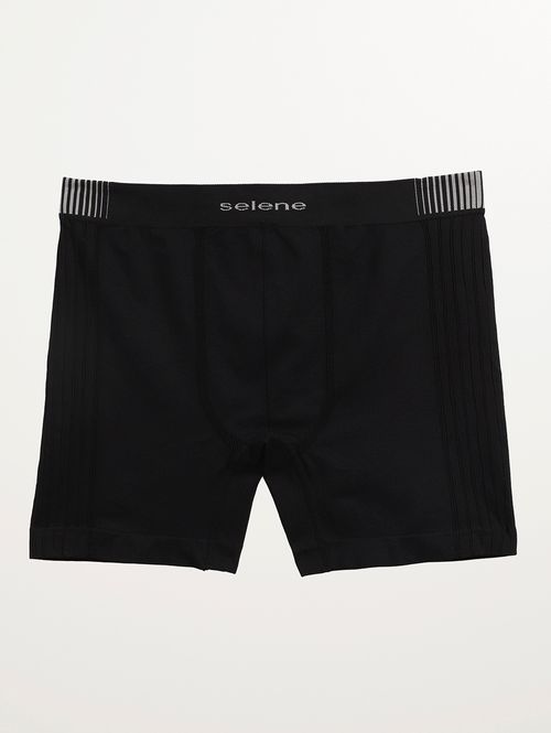 Cueca Boxer Sem Costura Selene Plus Size Masculina PRETO