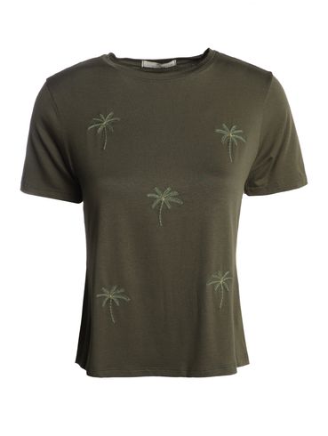 Blusa Bordado Coqueiros Autentique Feminina VERDE
