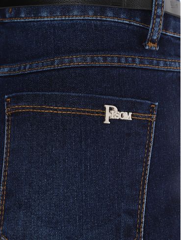 Short Jeans Com Cinto Pisom Feminino AZUL