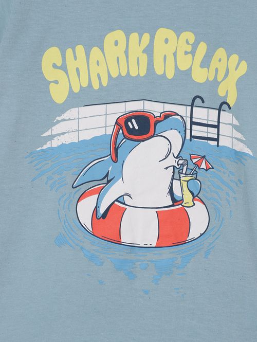 Conjunto Curto Infantil Para Menino - AZUL