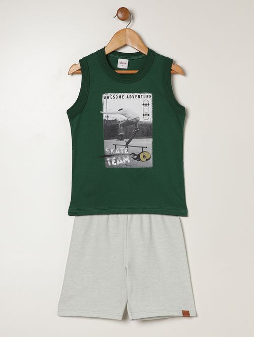 Conjunto Moletinho Infantil Para Menino - VERDE