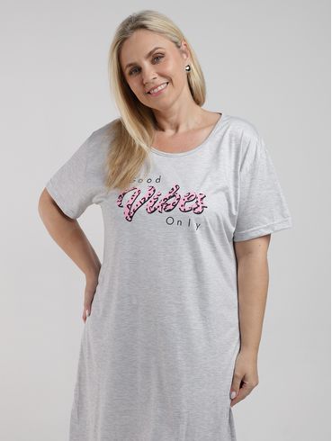 Camisola Estampada Plus Size Feminina MESCLA