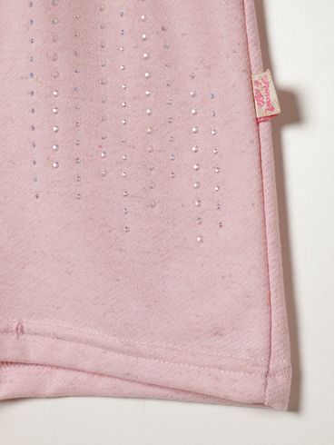 Short Moletinho Brilhoso Infantil Para Menina - ROSA CLARO