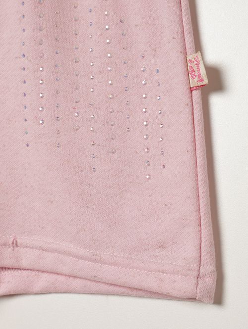 Short Moletinho Brilhoso Infantil Para Menina - ROSA CLARO