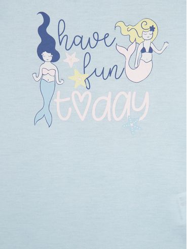 Pijama Infantil Para Menina - AZUL CLARO