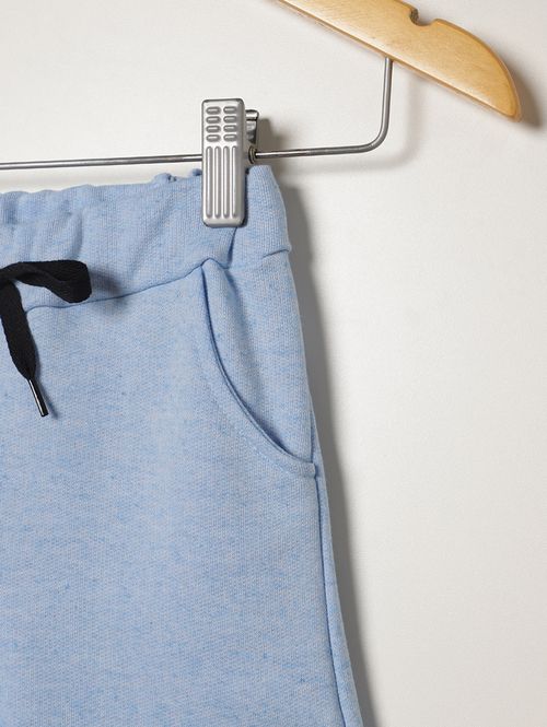 Bermuda Moletinho Linho Infantil Para Menina- AZUL